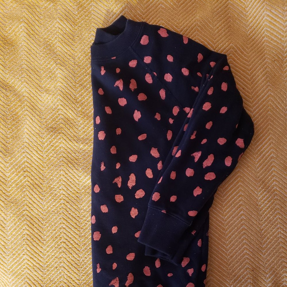 J. Crew Sweatshirt with Painted Leopard Dots